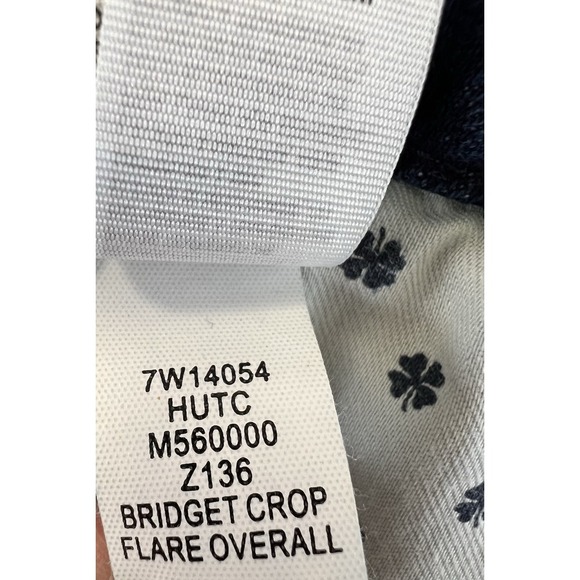 Lucky Brand Women's Overalls/Jeans 6/28 Bridget Crop Flared Dark Blue Denim Y2K - Picture 14 of 16